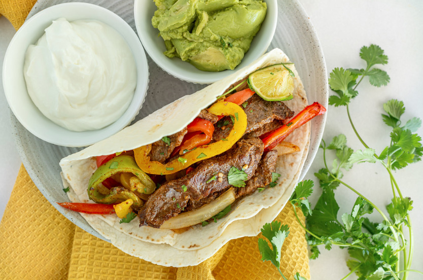 Sheet Pan Steak Fajitas Preparation