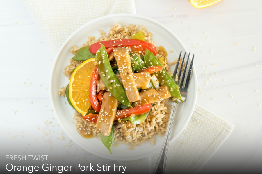 Orange Ginger Pork Stir Fry