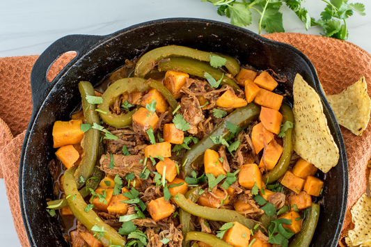 Pulled Pork Sweet Potato Skillet