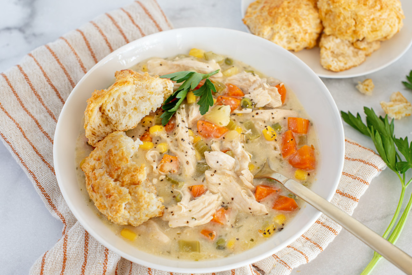 Chicken Pot Pie Soup Preparation