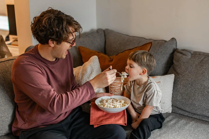 A family sharing a Citrus Pear meal